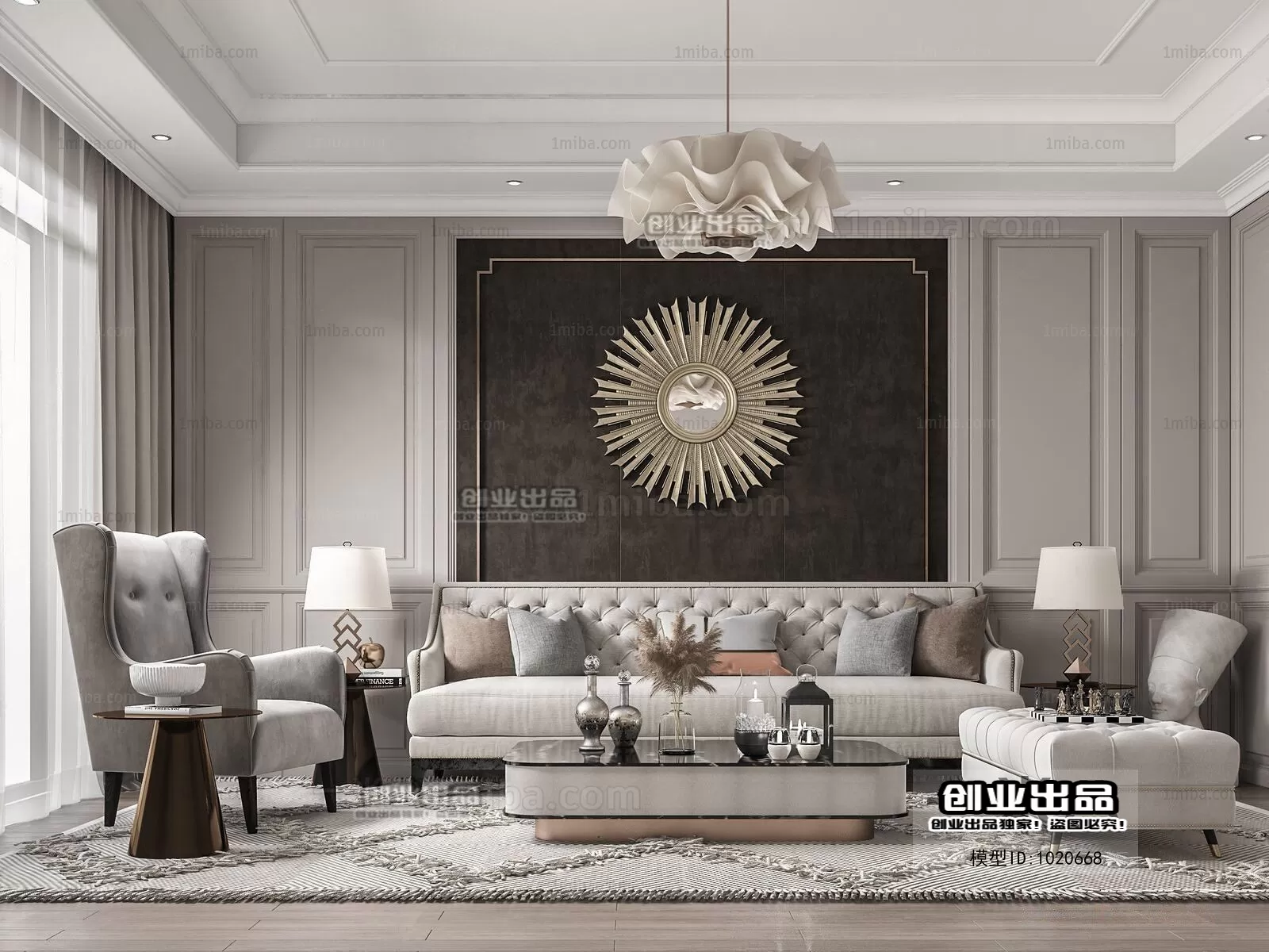 Living Room – European Design – 3D66 – 3D Scenes – 019