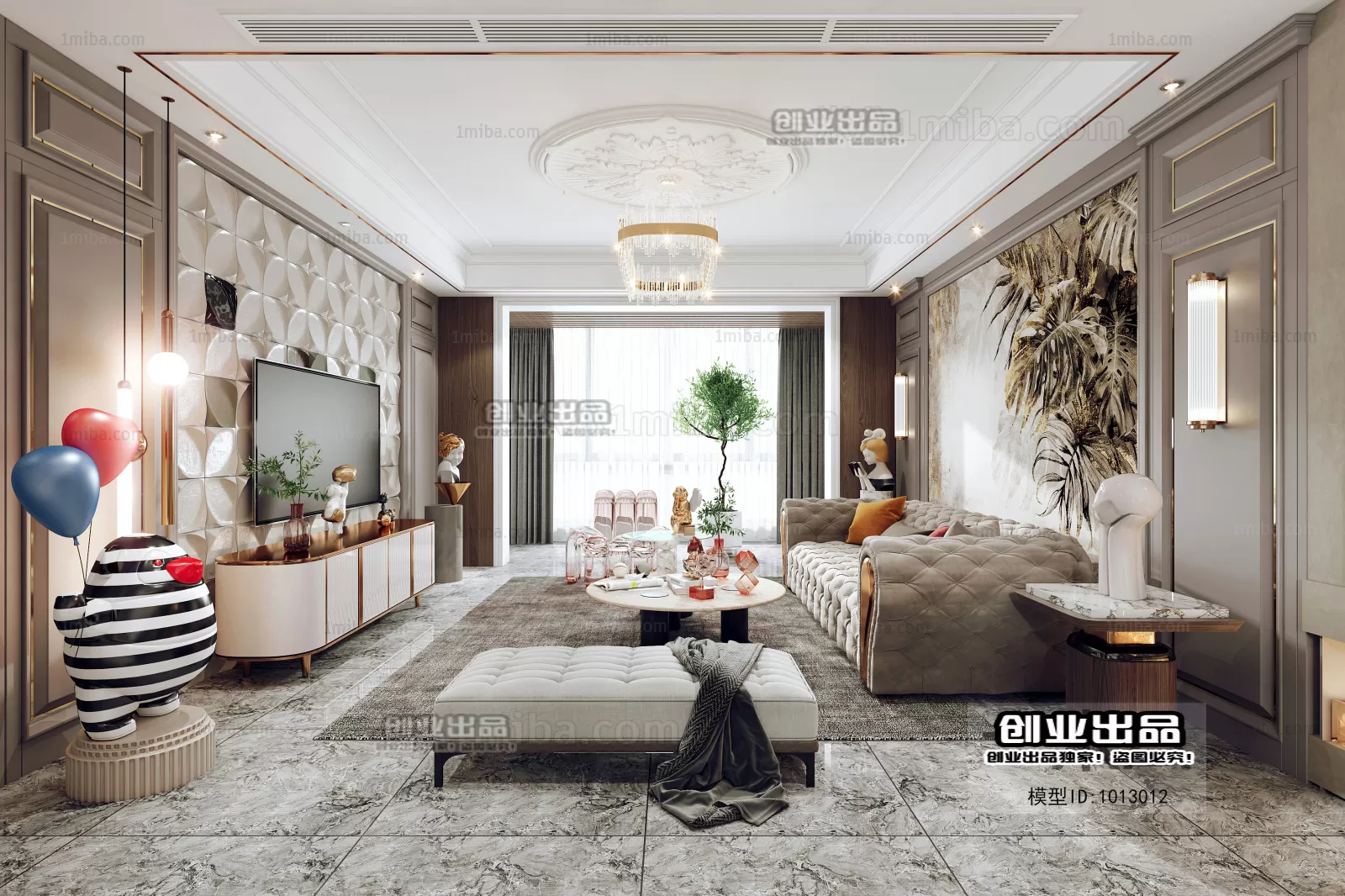 Living Room – European Design – 3D66 – 3D Scenes – 021