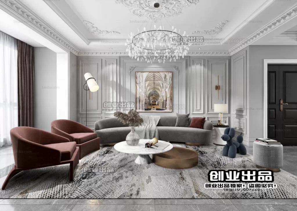Living Room – European Design – 3D66 – 3D Scenes – 027