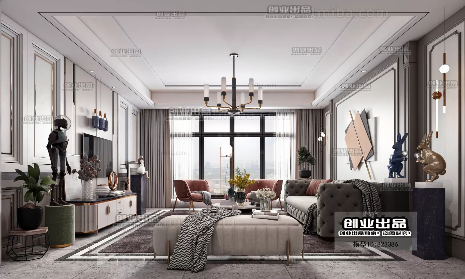 Living Room – European Design – 3D66 – 3D Scenes – 031