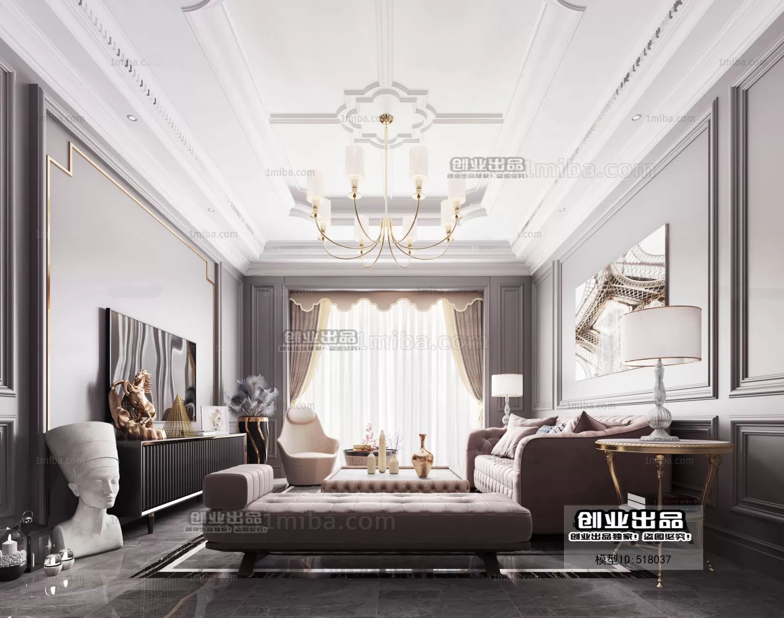 Living Room – European Design – 3D66 – 3D Scenes – 032