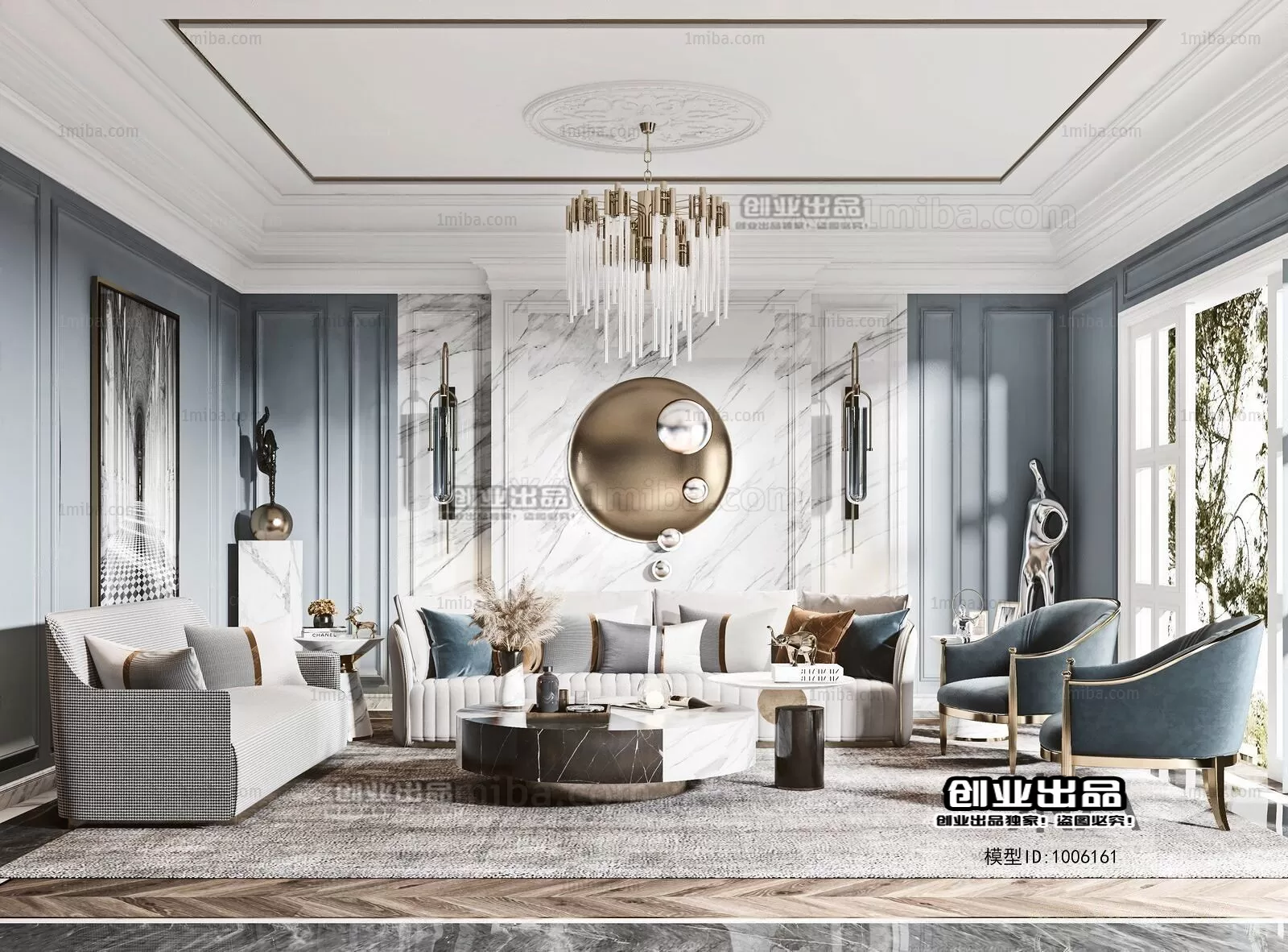 Living Room – European Design – 3D66 – 3D Scenes – 036