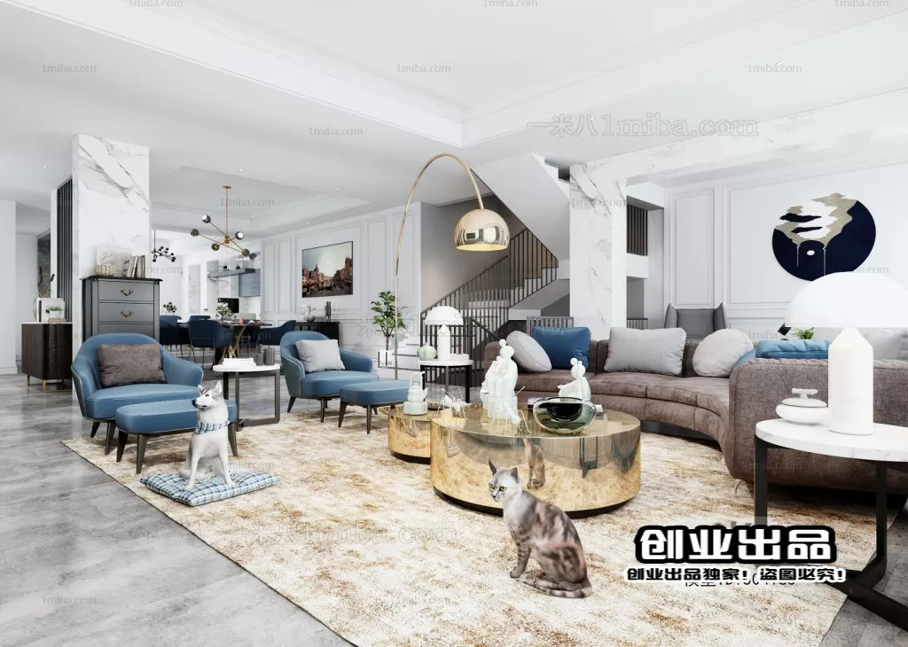 Living Room – European Design – 3D66 – 3D Scenes – 045