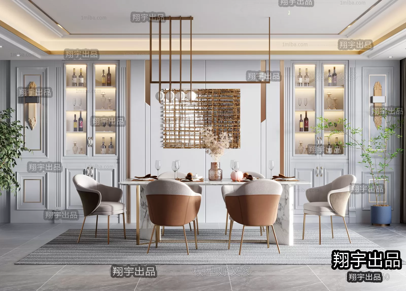 Dining Room – European Design – 3D66 – 3D Scenes – 001 Dining Room – European Design – 3D66 – 3D Scenes – 001