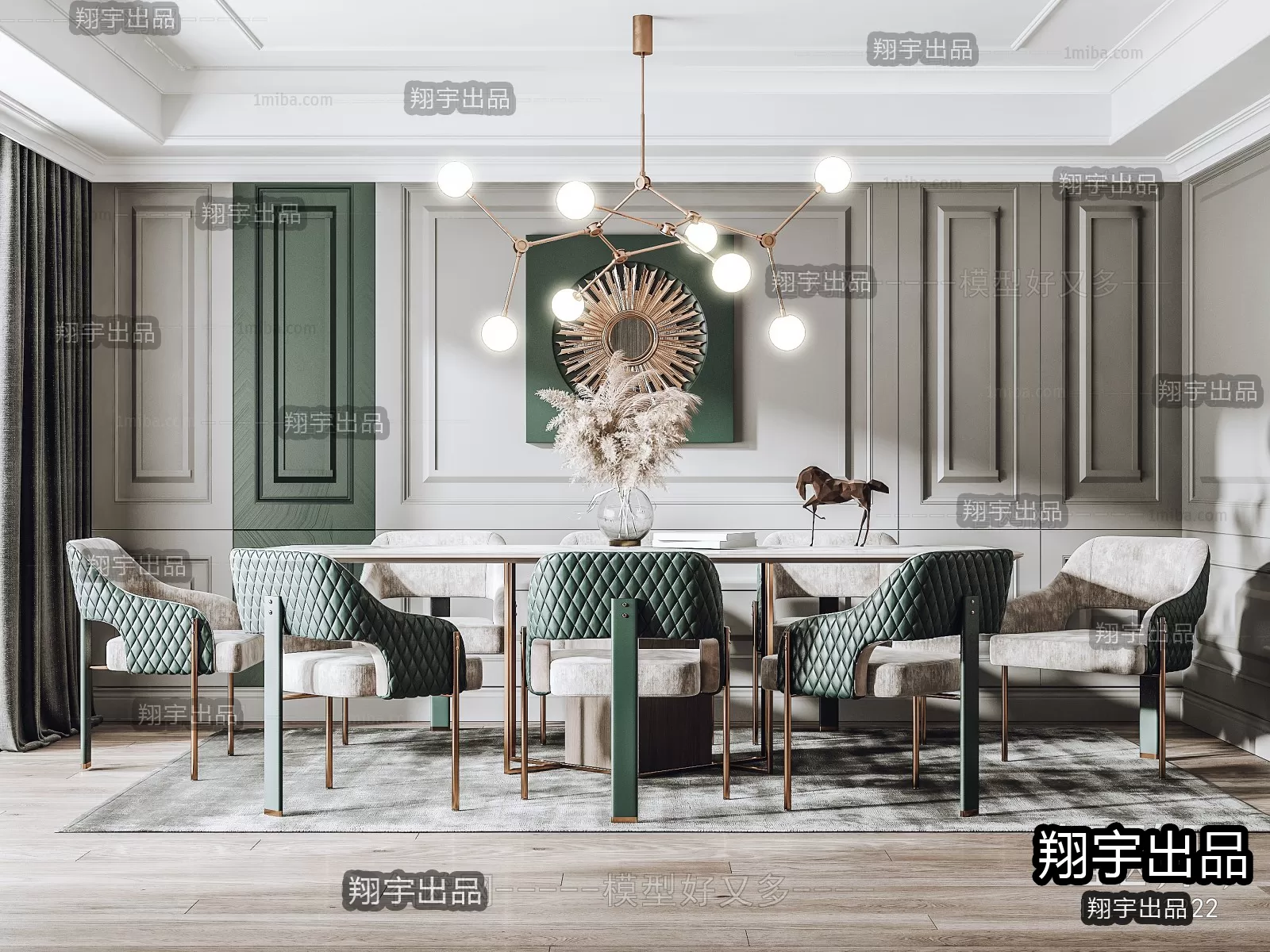 Dining Room – European Design – 3D66 – 3D Scenes – 003 Dining Room – European Design – 3D66 – 3D Scenes – 003