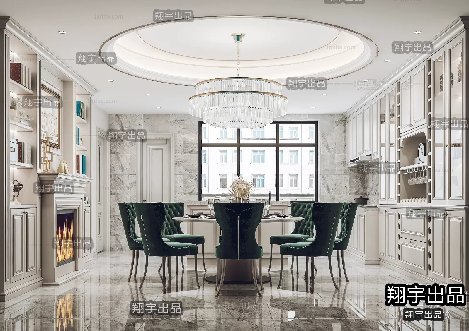Dining Room – European Design – 3D66 – 3D Scenes – 005 Dining Room – European Design – 3D66 – 3D Scenes – 005