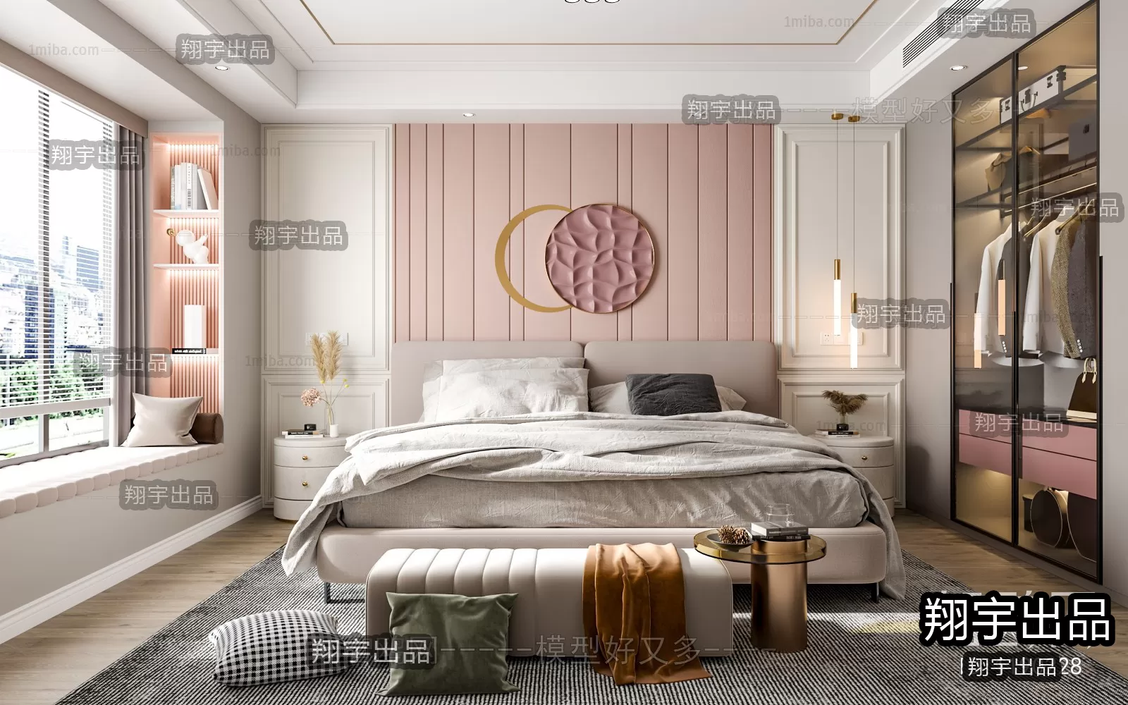 Bedroom – European Design – 3D66 – 3D Scenes – 004