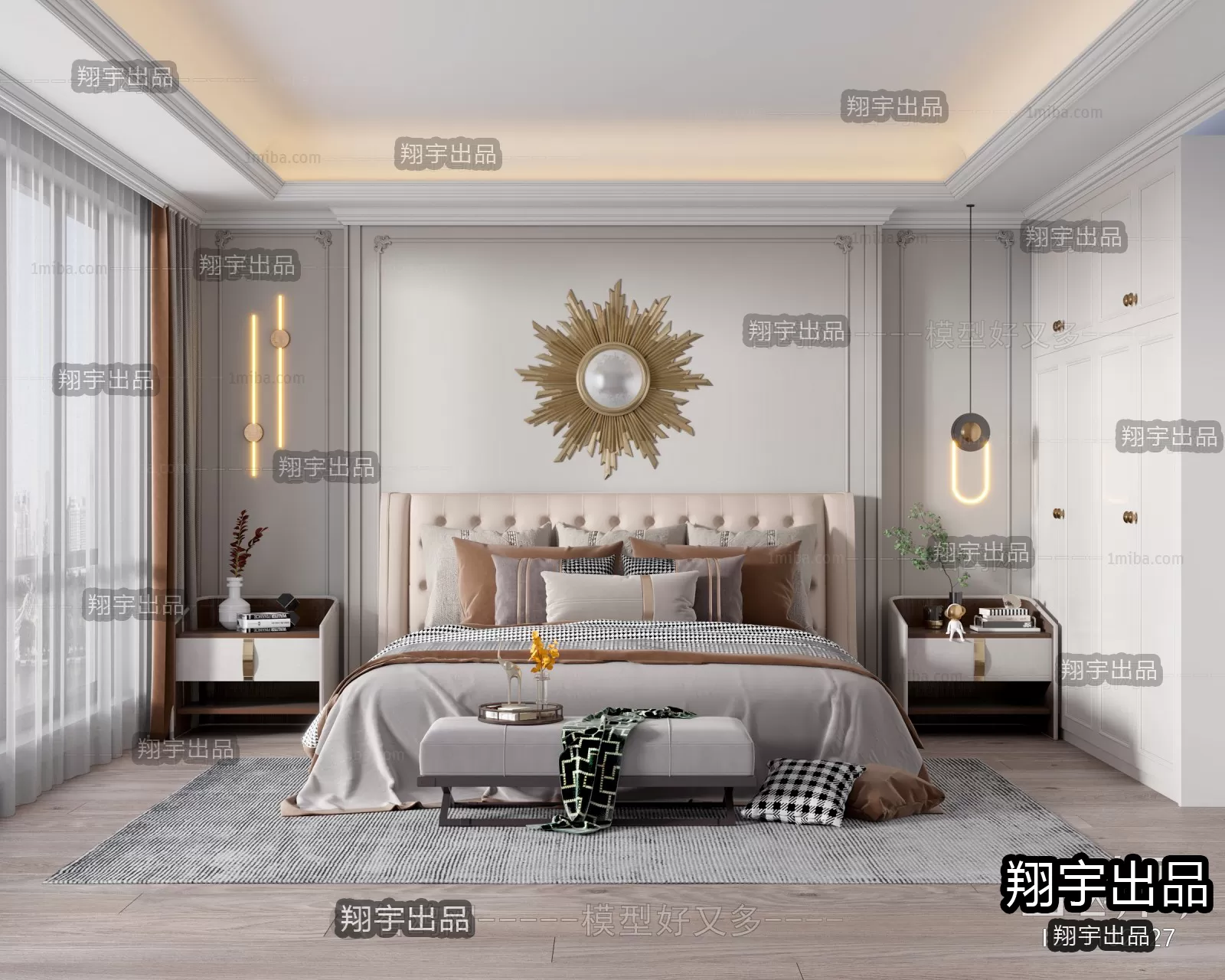 Bedroom – European Design – 3D66 – 3D Scenes – 006