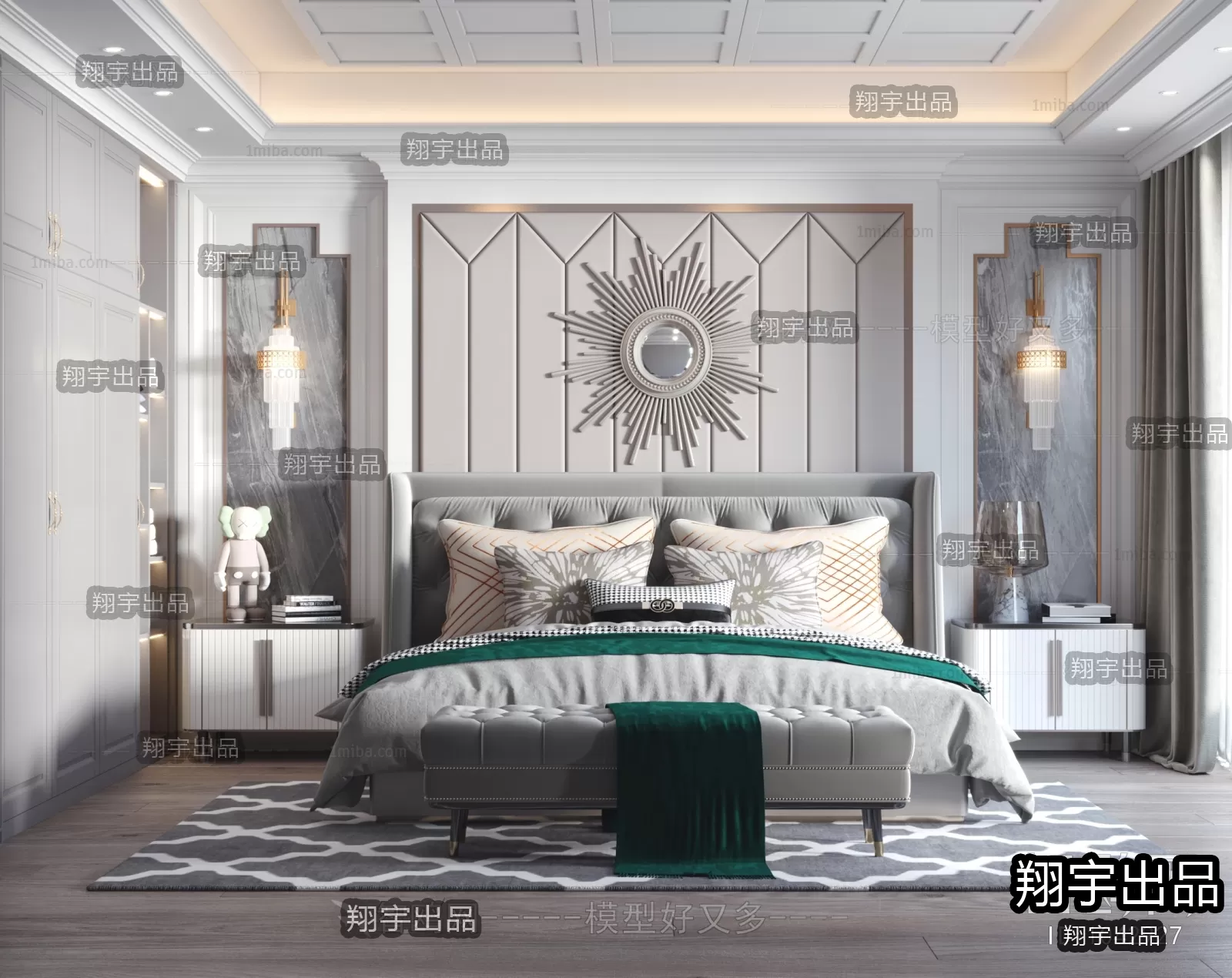 Bedroom – European Design – 3D66 – 3D Scenes – 007