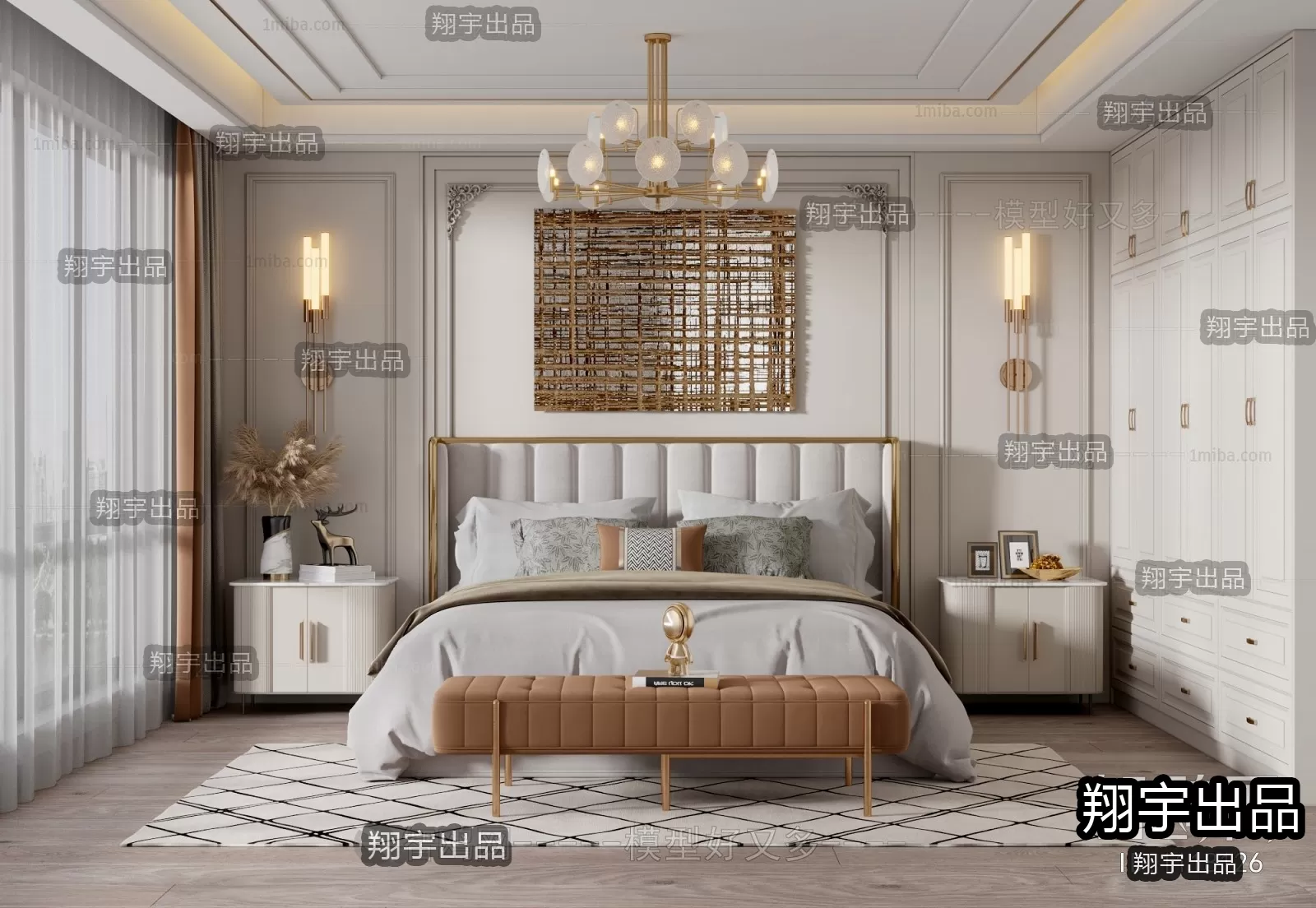 Bedroom – European Design – 3D66 – 3D Scenes – 008
