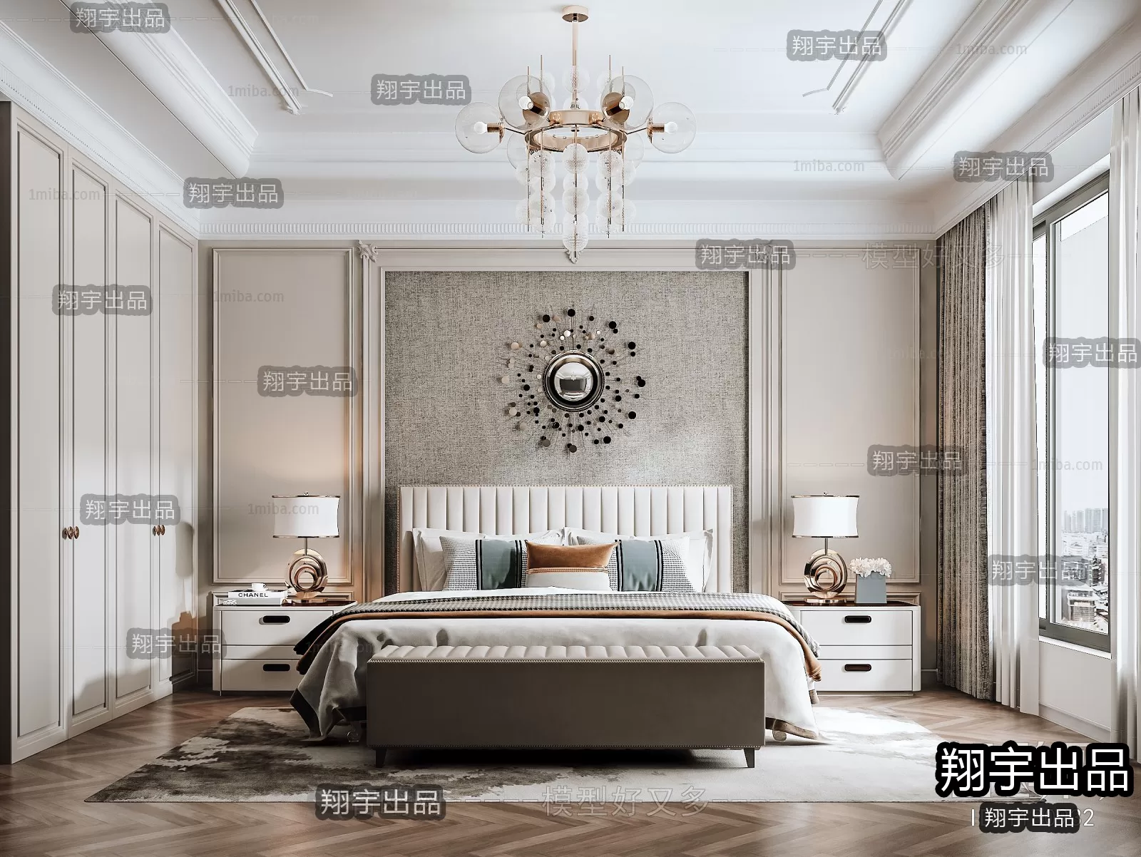 Bedroom – European Design – 3D66 – 3D Scenes – 011