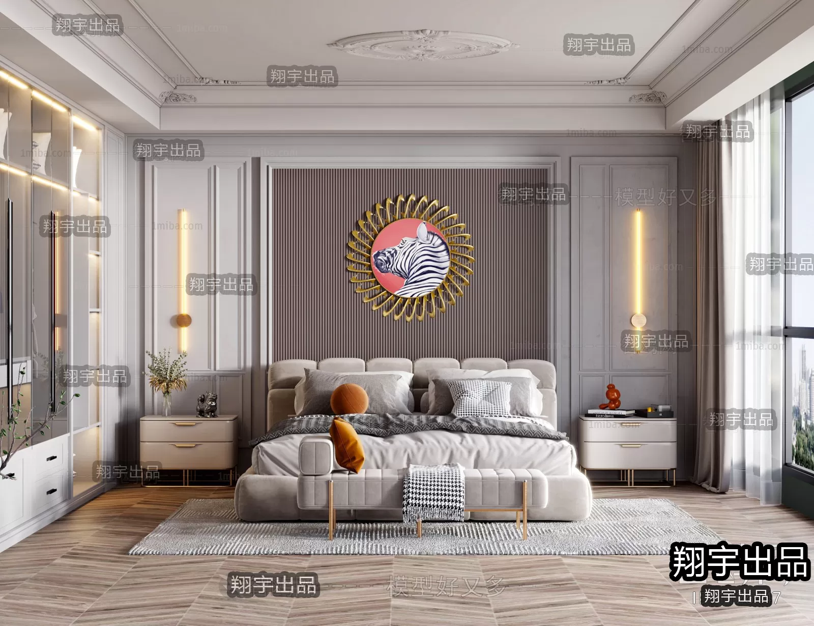 Bedroom – European Design – 3D66 – 3D Scenes – 015