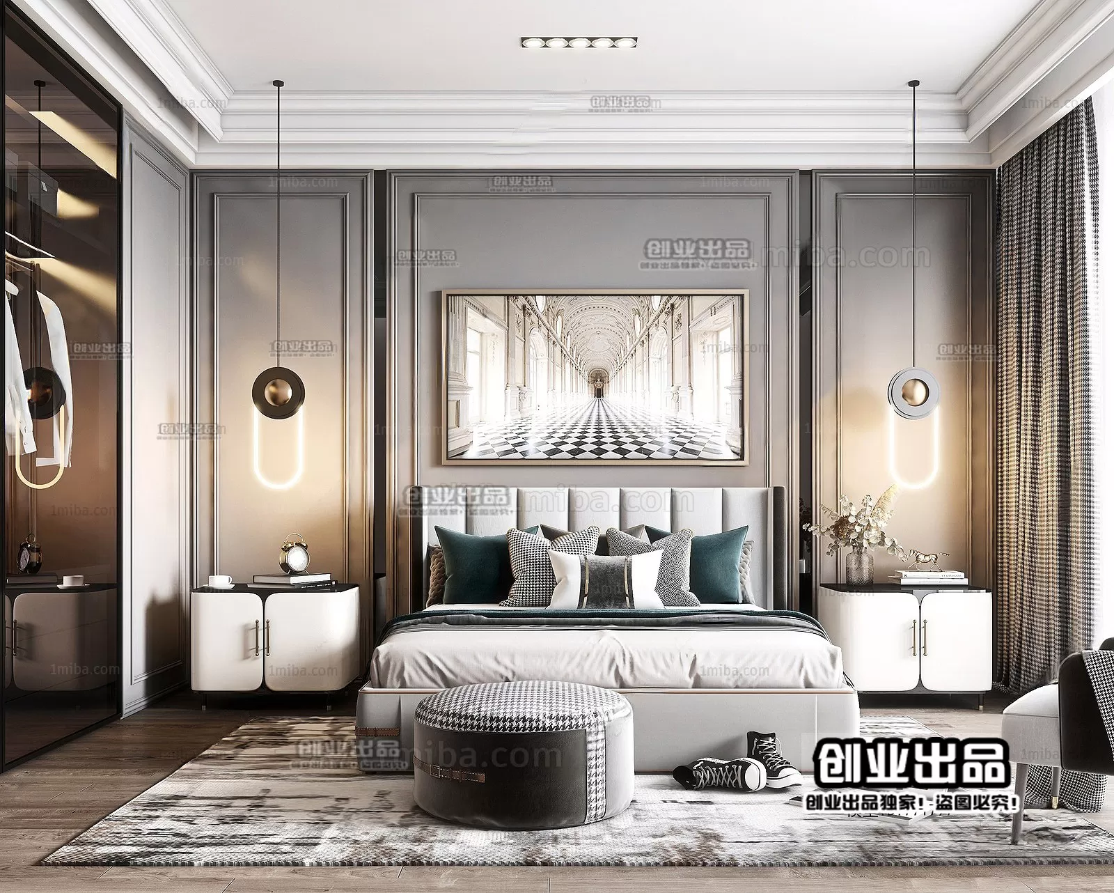Bedroom – European Design – 3D66 – 3D Scenes – 016