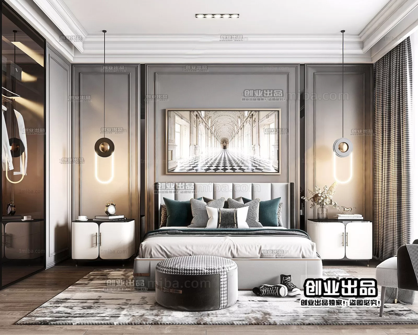Bedroom – European Design – 3D66 – 3D Scenes – 023