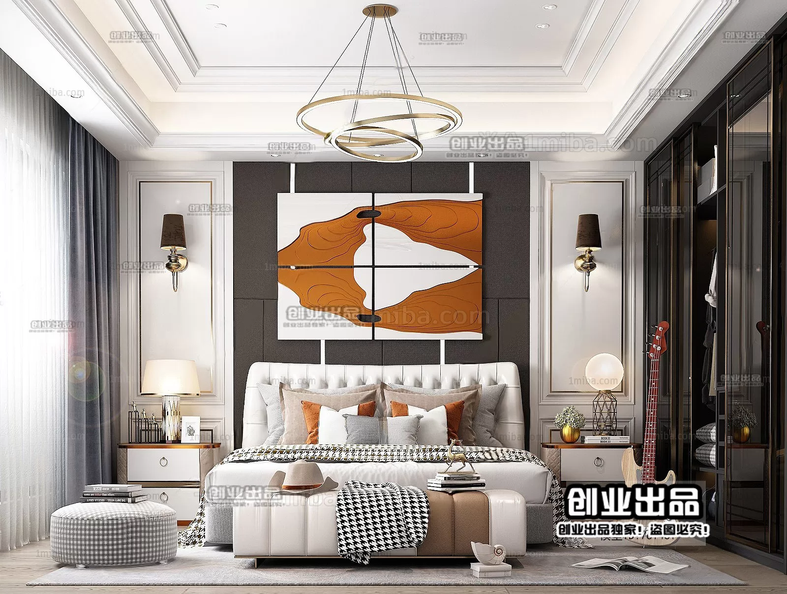 Bedroom – European Design – 3D66 – 3D Scenes – 028