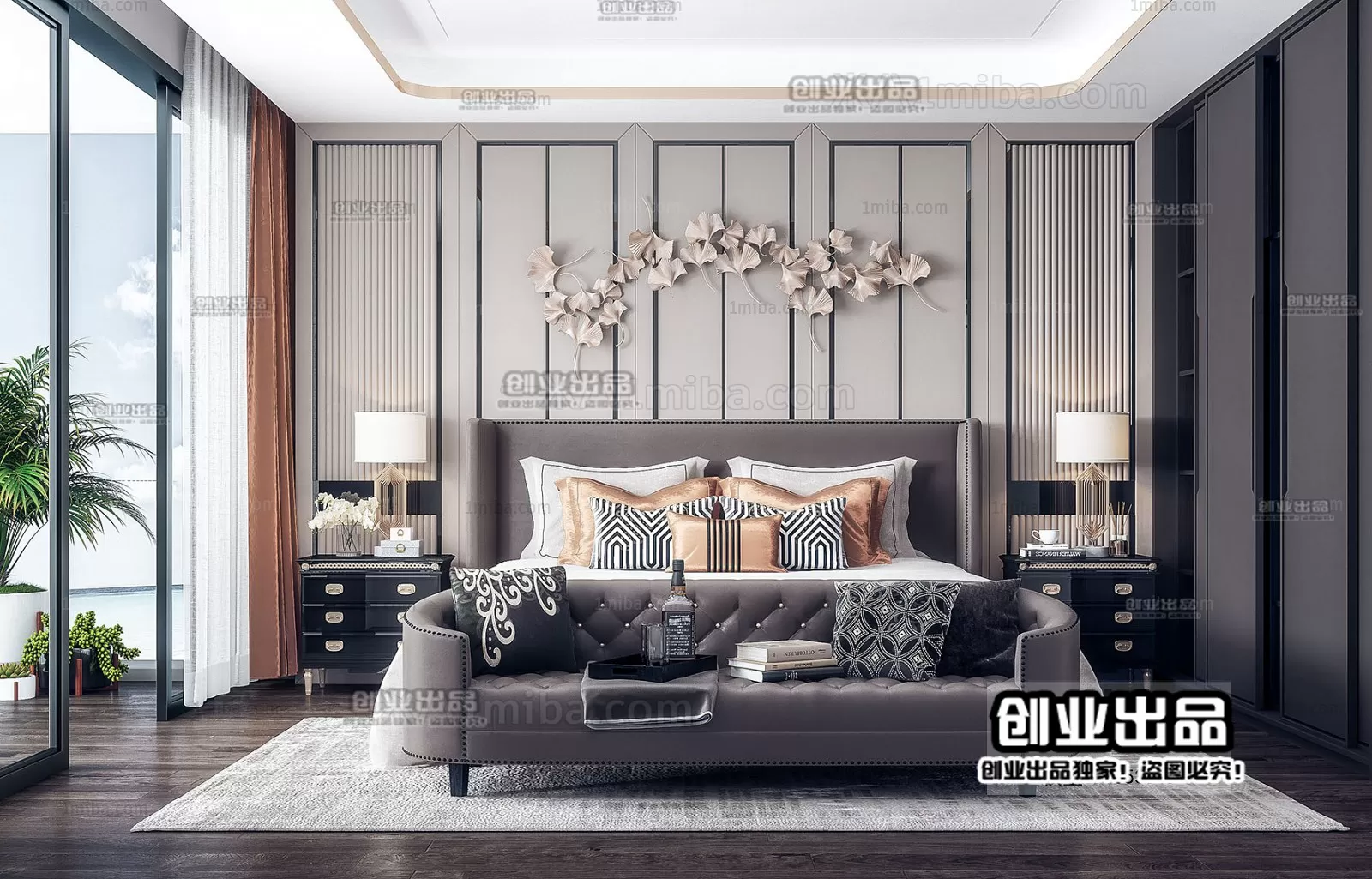 Bedroom – European Design – 3D66 – 3D Scenes – 030