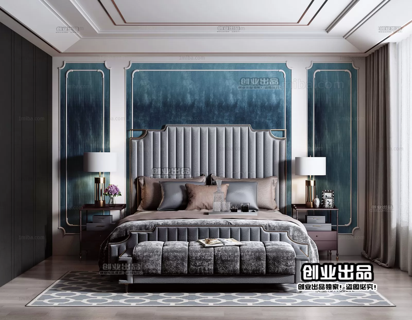 Bedroom – European Design – 3D66 – 3D Scenes – 034