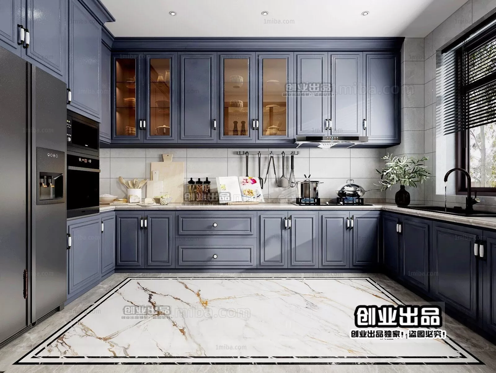 Kitchen – European Design – 3D66 – 3D Scenes – 012