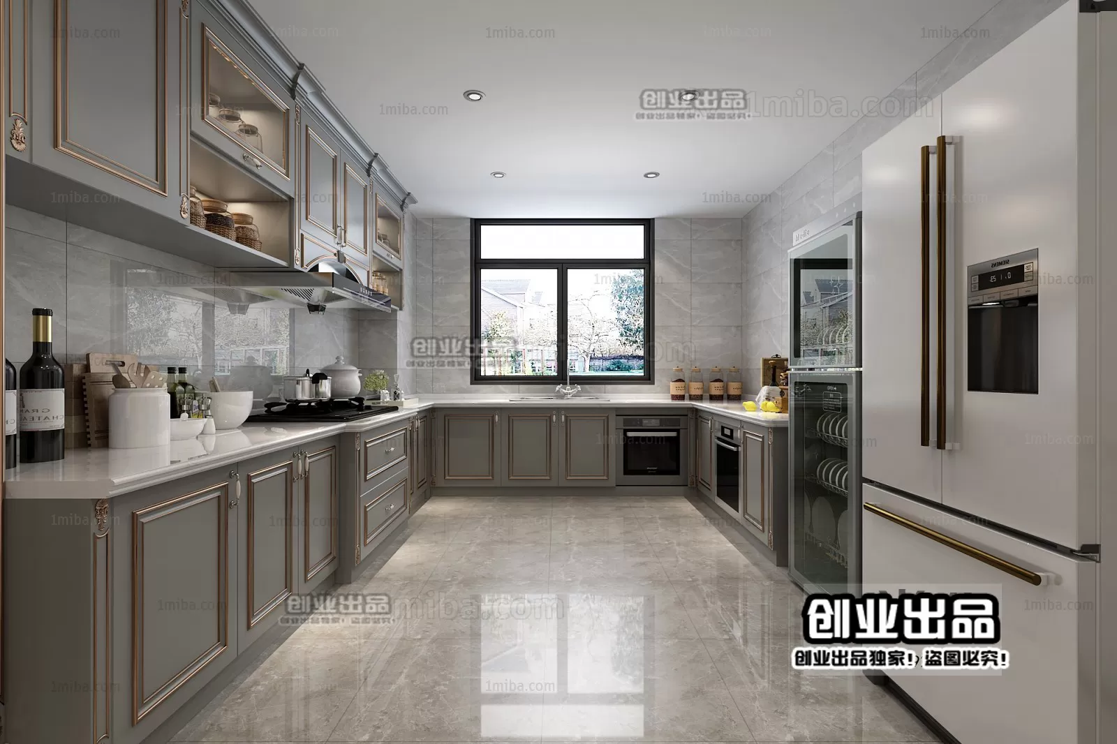 Kitchen – European Design – 3D66 – 3D Scenes – 013
