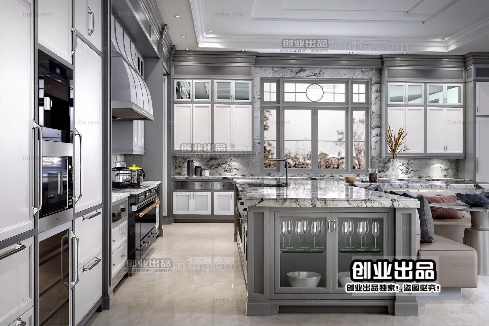Kitchen – European Design – 3D66 – 3D Scenes – 014