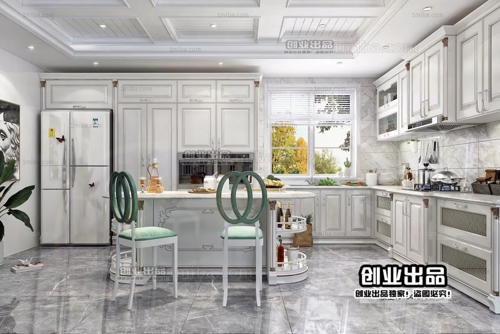 Kitchen – European Design – 3D66 – 3D Scenes – 015