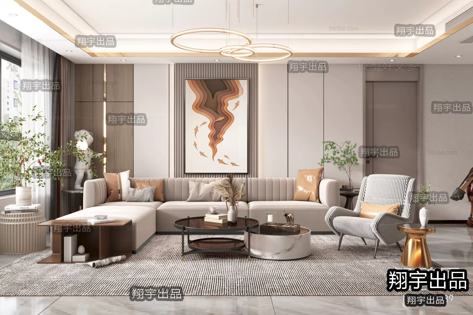 Living Room – Modern Design – 3D66 – 3D Scenes – 009