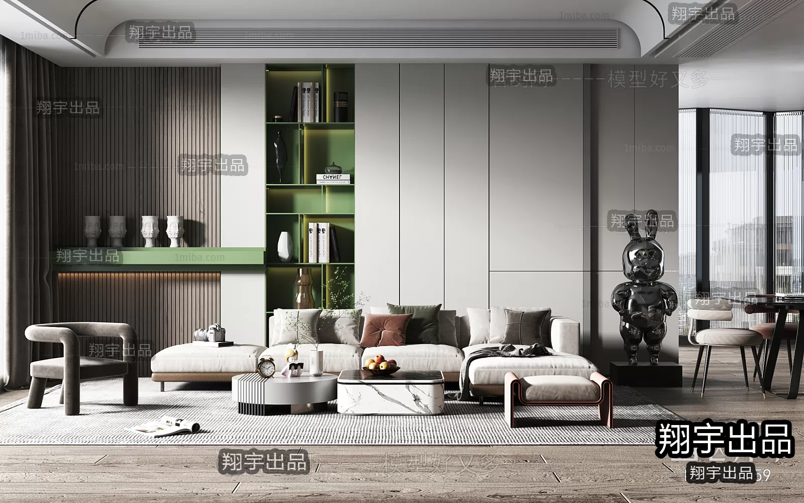 Living Room – Modern Design – 3D66 – 3D Scenes – 015
