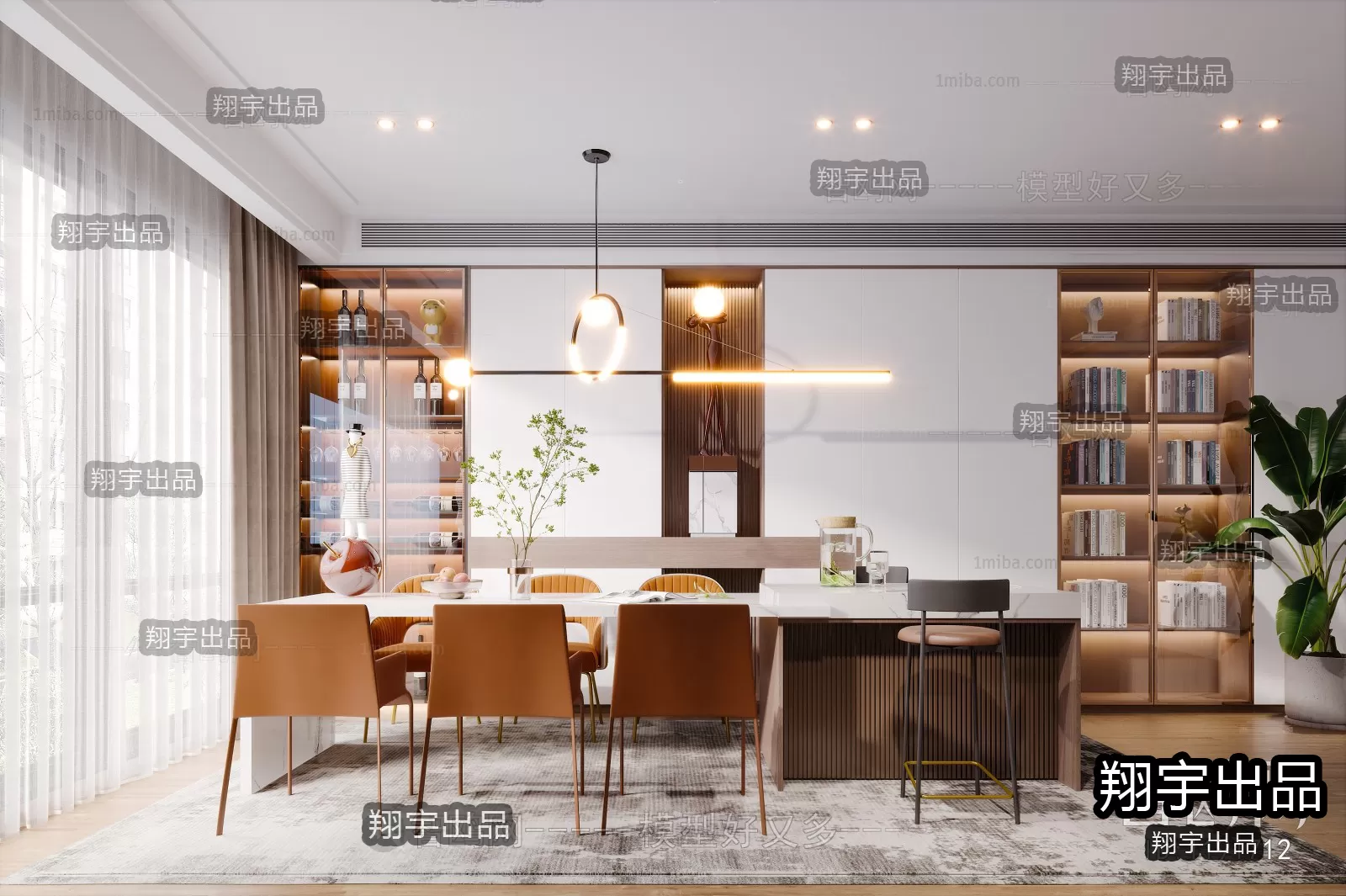 Dining Room – Modern Design – 3D66 – 3D Scenes – 001 Dining Room – Modern Design – 3D66 – 3D Scenes – 001