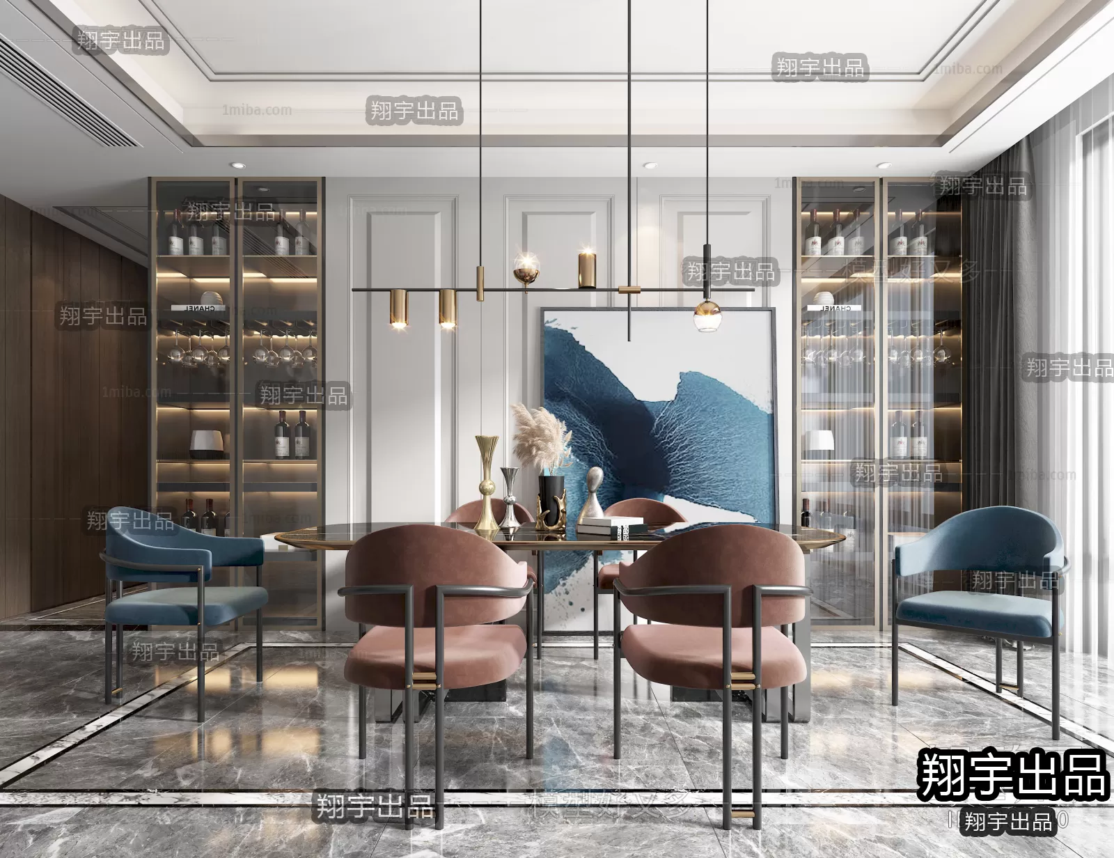 Dining Room – Modern Design – 3D66 – 3D Scenes – 004 Dining Room – Modern Design – 3D66 – 3D Scenes – 004