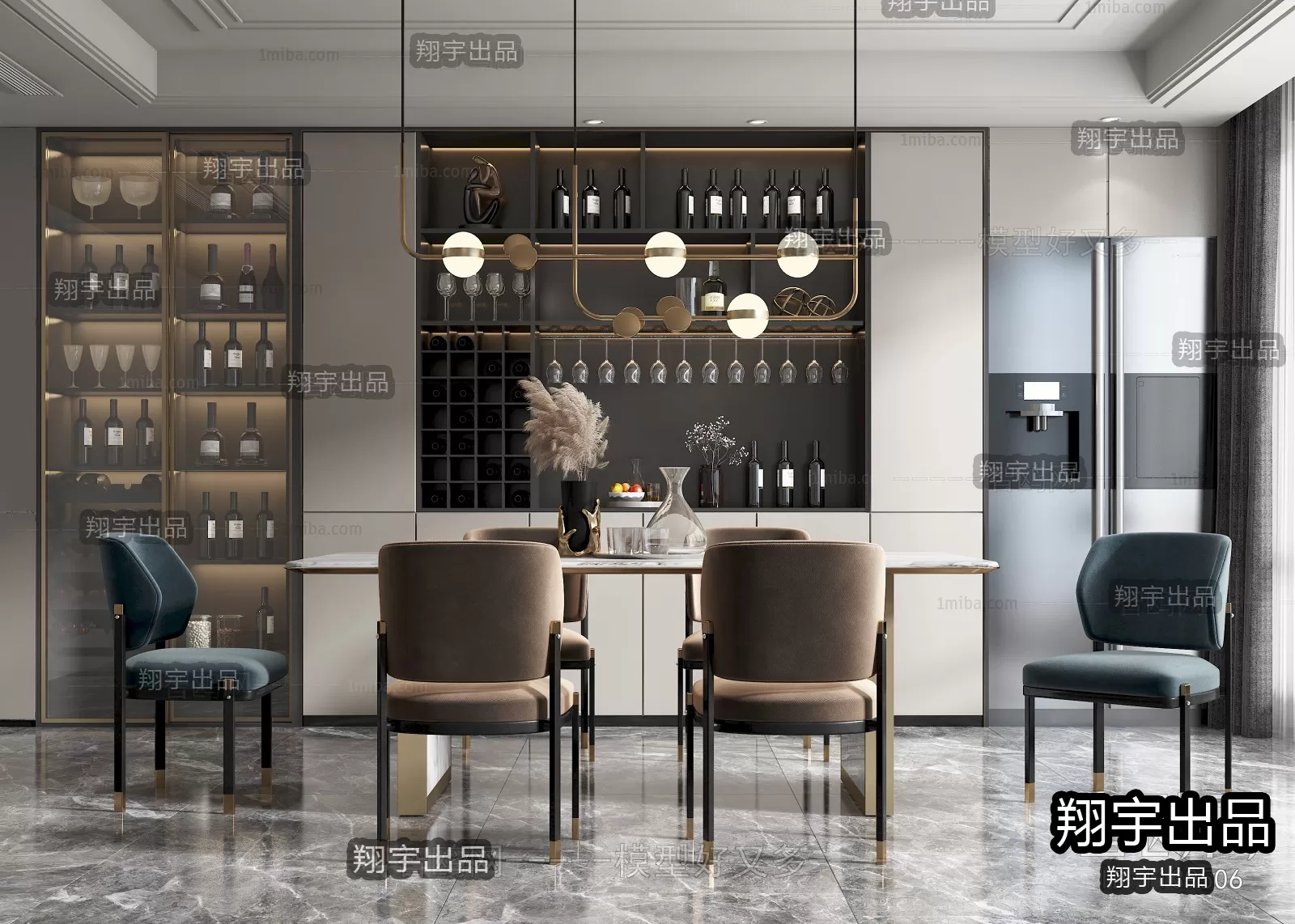 Dining Room – Modern Design – 3D66 – 3D Scenes – 017 Dining Room – Modern Design – 3D66 – 3D Scenes – 017