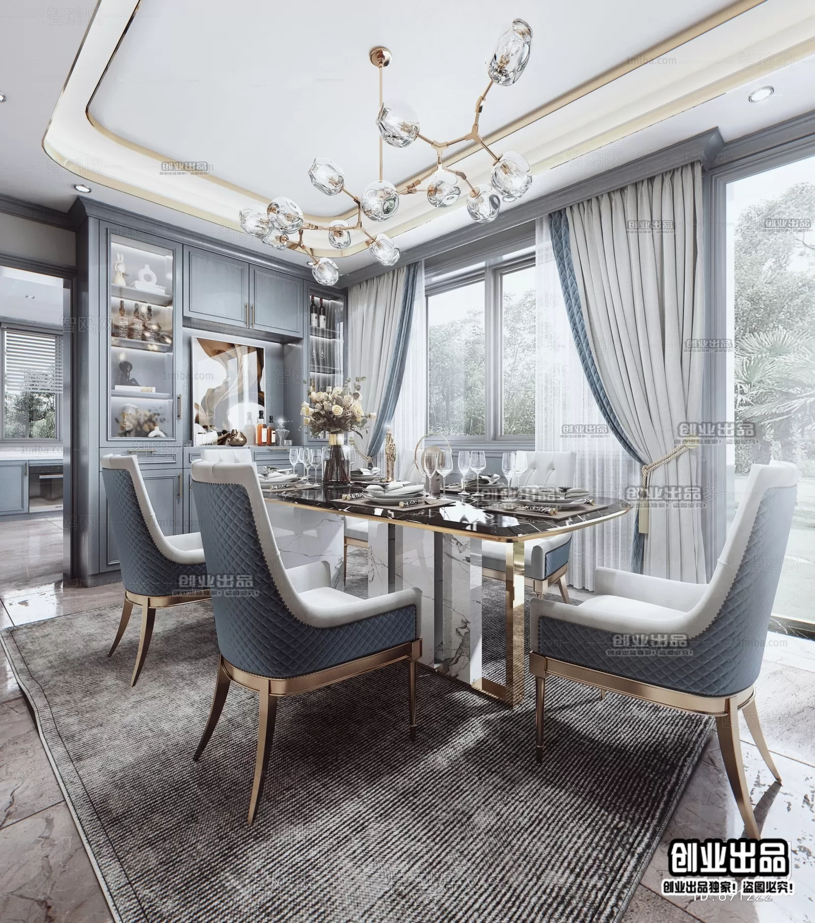 Dining Room – Modern Design – 3D66 – 3D Scenes – 025 Dining Room – Modern Design – 3D66 – 3D Scenes – 025