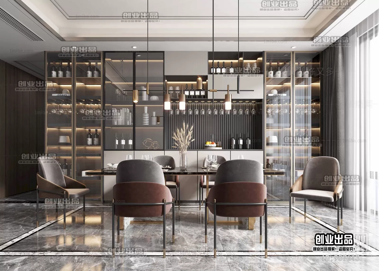 Dining Room – Modern Design – 3D66 – 3D Scenes – 026 Dining Room – Modern Design – 3D66 – 3D Scenes – 026