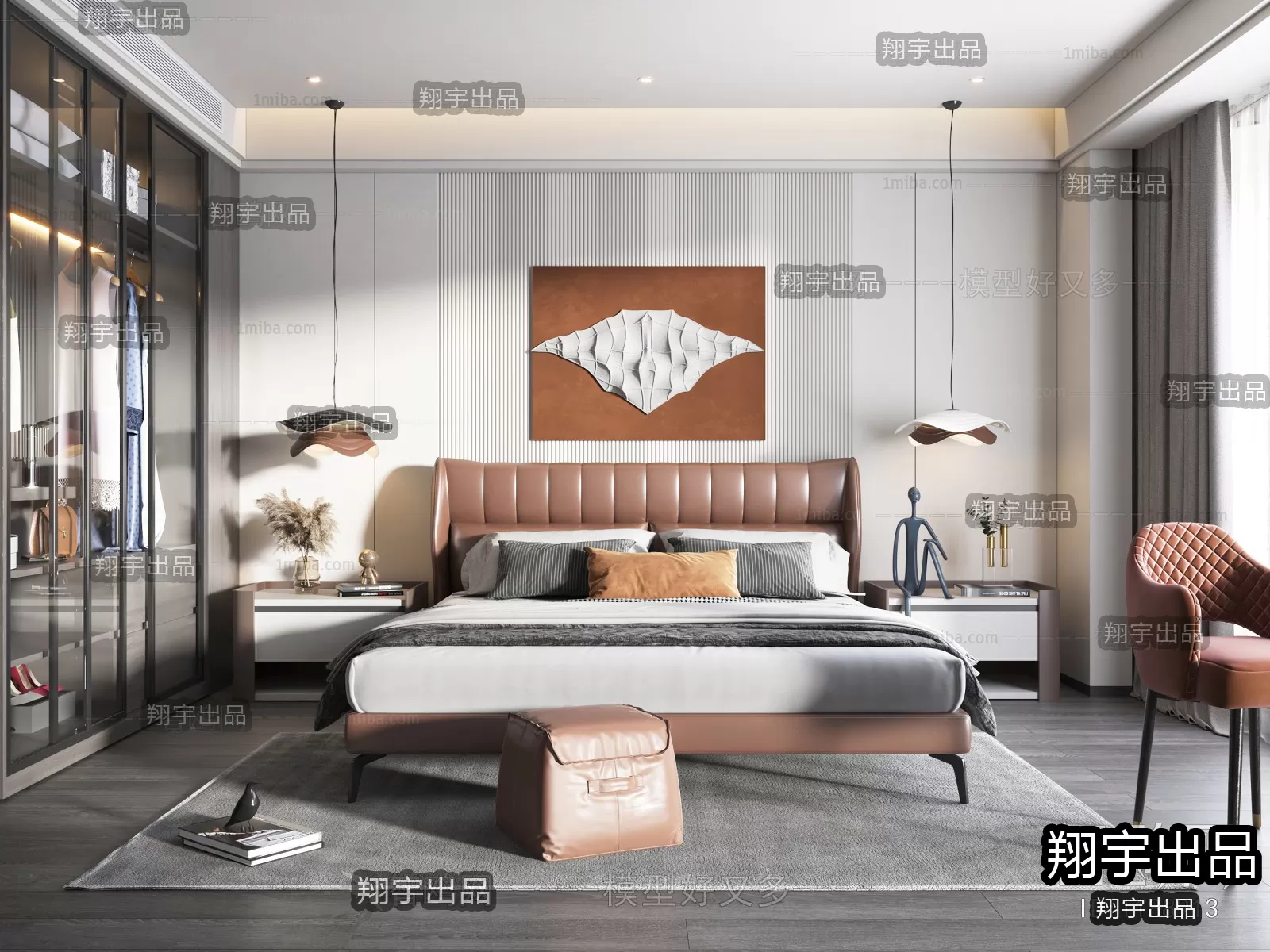 Bedroom – Modern Design – 3D66 – 3D Scenes – 002 Bedroom – Modern Design – 3D66 – 3D Scenes – 002