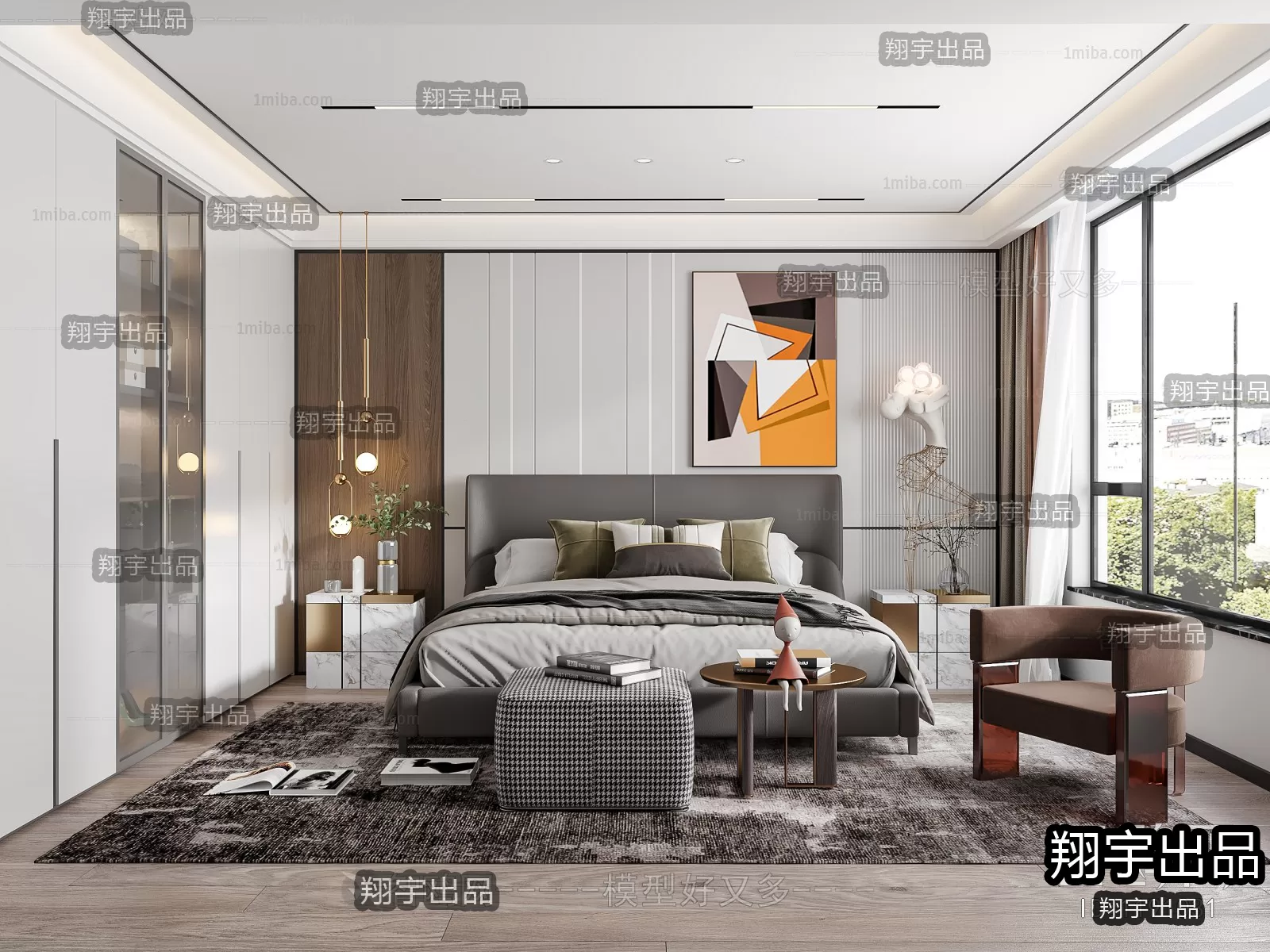 Bedroom – Modern Design – 3D66 – 3D Scenes – 014 Bedroom – Modern Design – 3D66 – 3D Scenes – 014