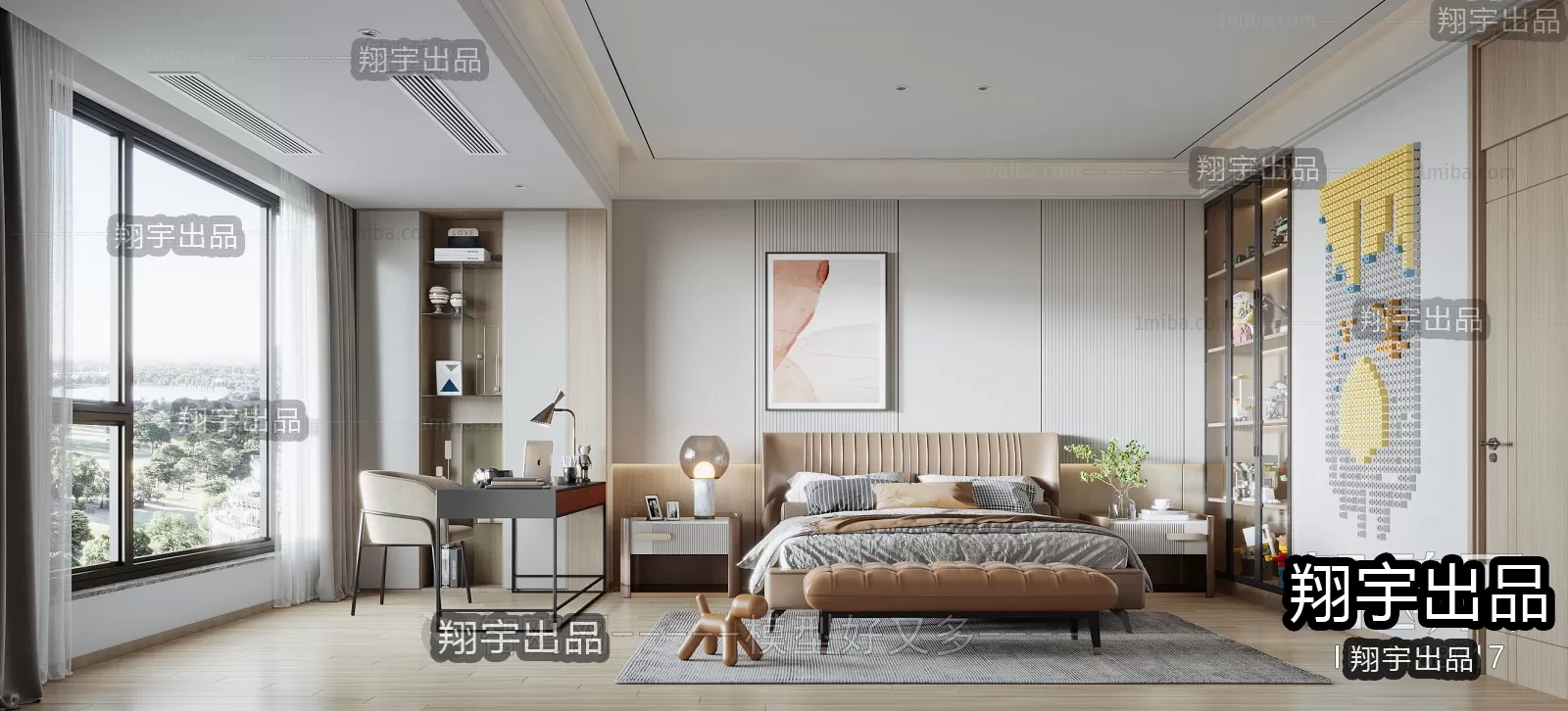 Bedroom – Modern Design – 3D66 – 3D Scenes – 016 Bedroom – Modern Design – 3D66 – 3D Scenes – 016