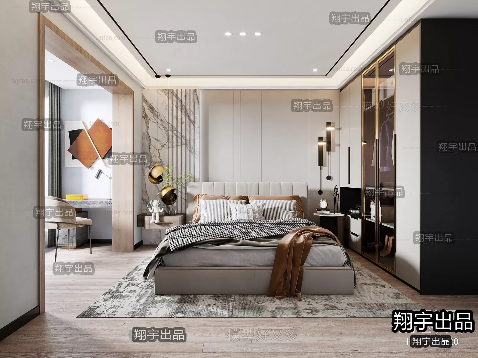 Bedroom – Modern Design – 3D66 – 3D Scenes – 017 Bedroom – Modern Design – 3D66 – 3D Scenes – 017