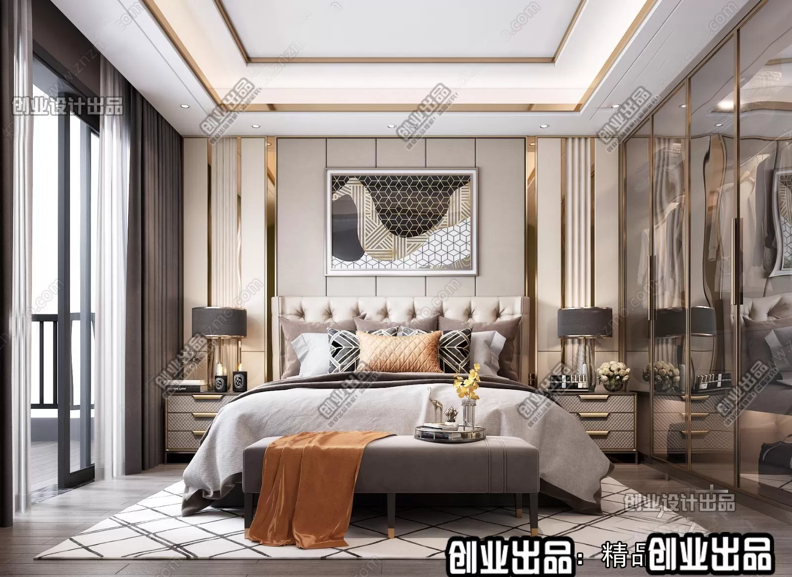 Bedroom – Modern Design – 3D66 – 3D Scenes – 021 Bedroom – Modern Design – 3D66 – 3D Scenes – 021