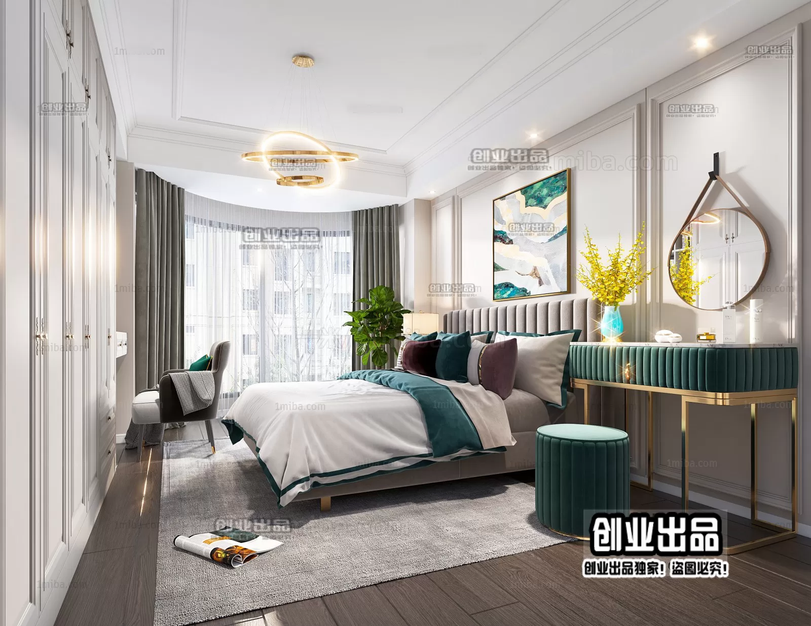 Bedroom – Modern Design – 3D66 – 3D Scenes – 033 Bedroom – Modern Design – 3D66 – 3D Scenes – 033