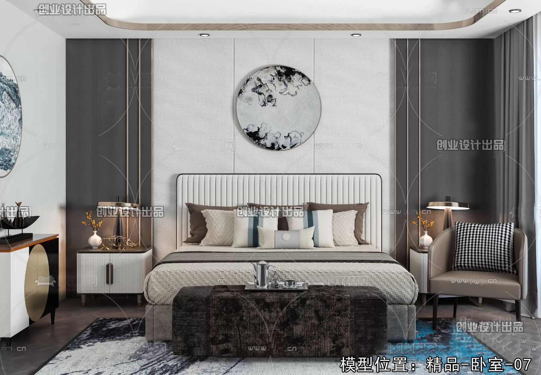 Bedroom – Modern Design – 3D66 – 3D Scenes – 035 Bedroom – Modern Design – 3D66 – 3D Scenes – 035