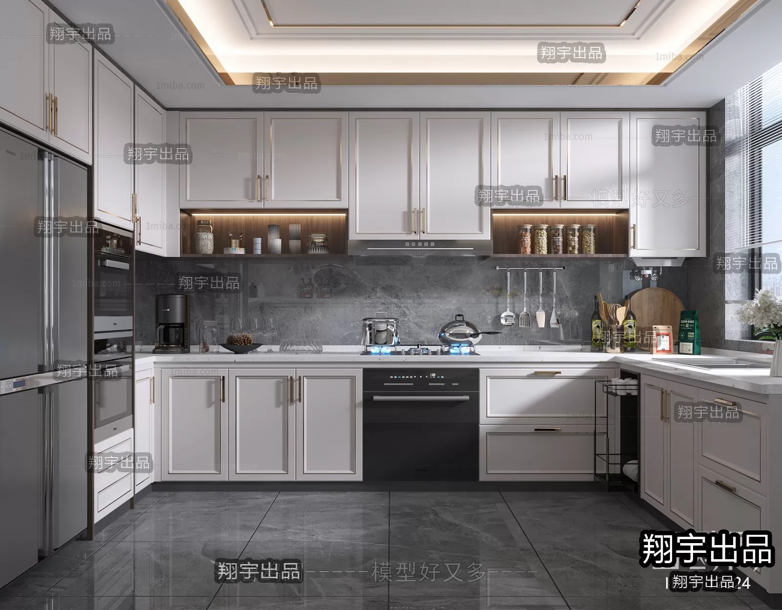 Kitchen – Modern Design – 3D66 – 3D Scenes – 002