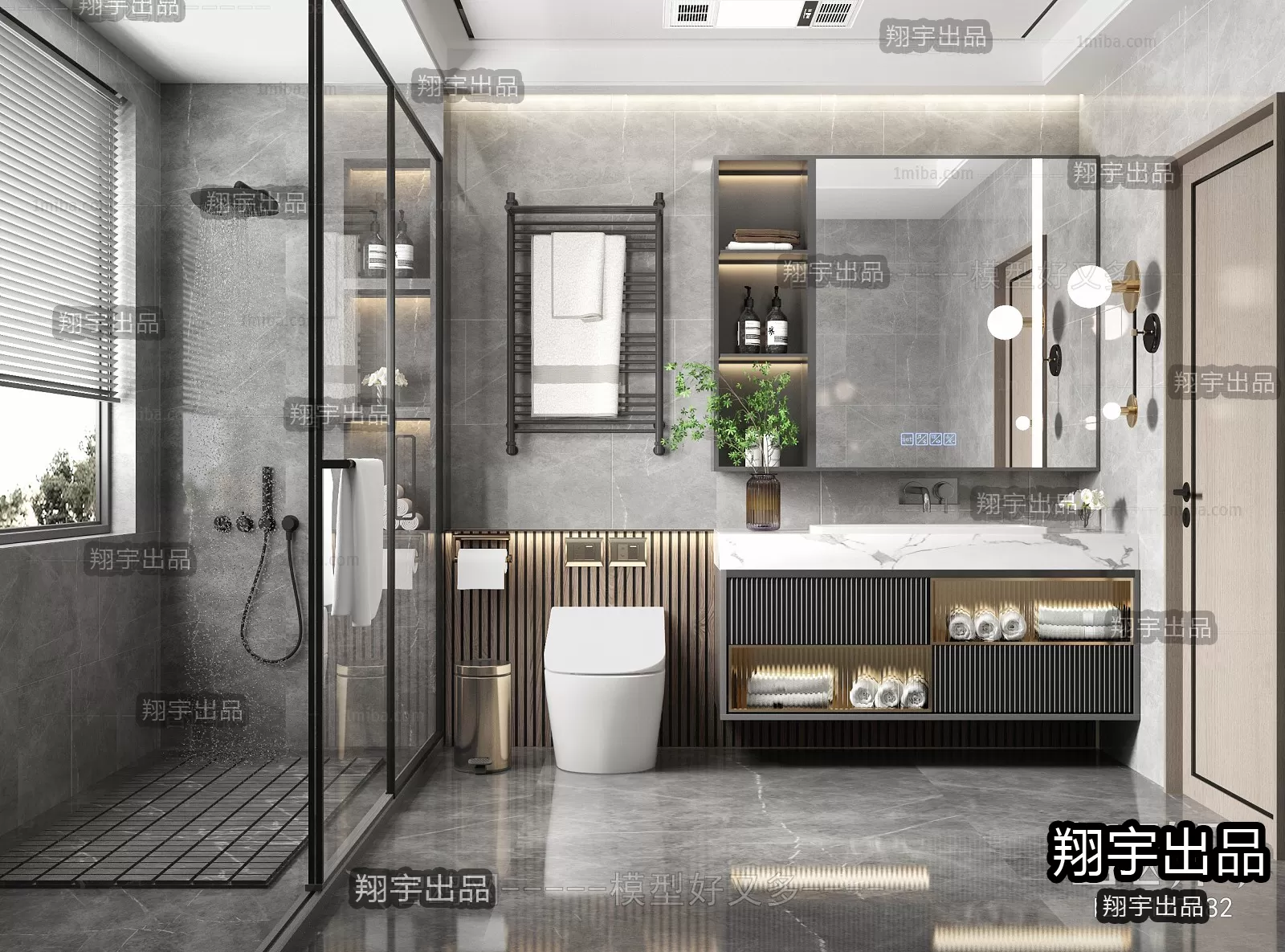 Bathroom – Modern Design – 3D66 – 3D Scenes – 003