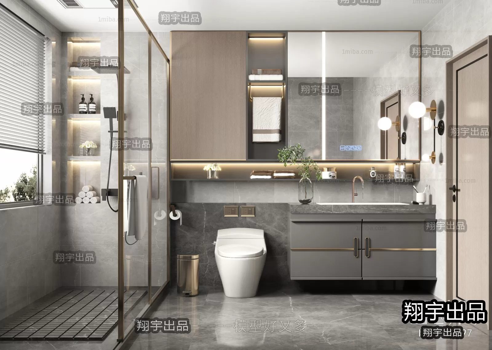 Bathroom – Modern Design – 3D66 – 3D Scenes – 004