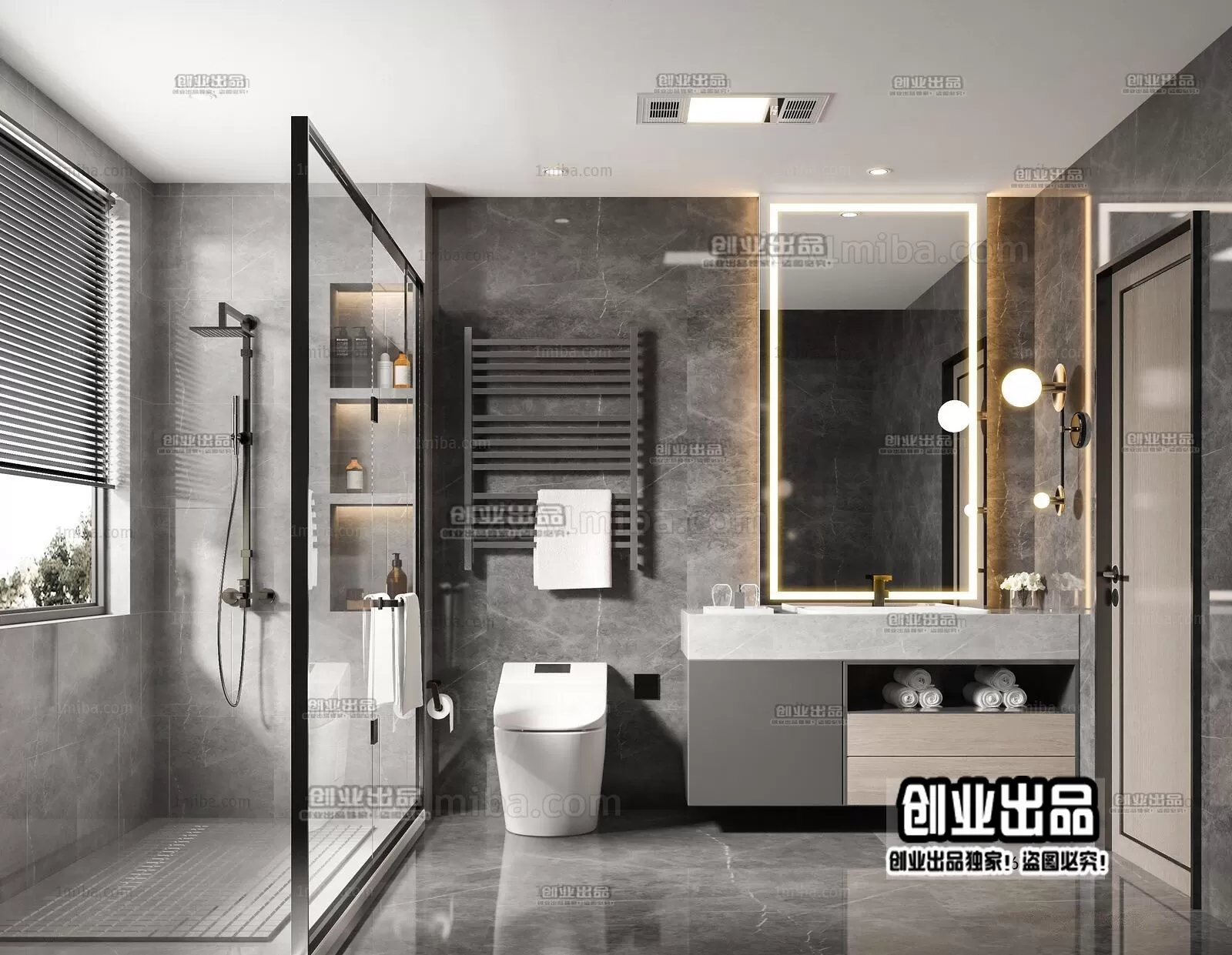 Bathroom – Modern Design – 3D66 – 3D Scenes – 006