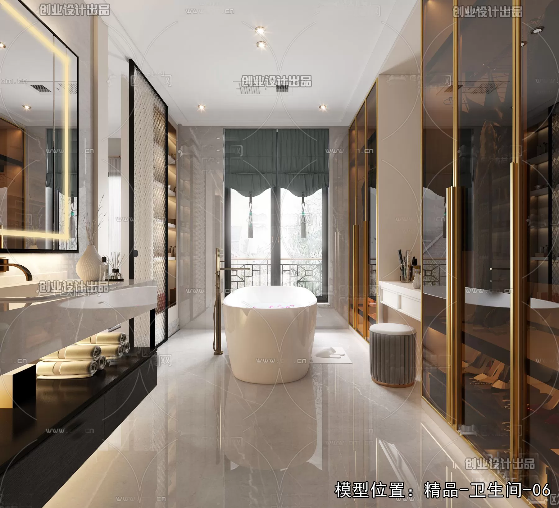 Bathroom – Modern Design – 3D66 – 3D Scenes – 017