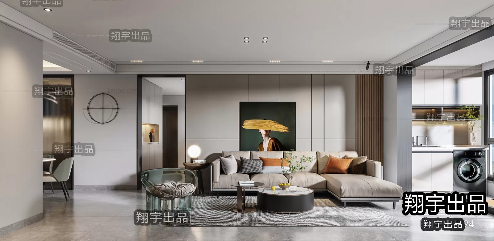 Living Room – Modern Interior Design – 3D Models – 019
