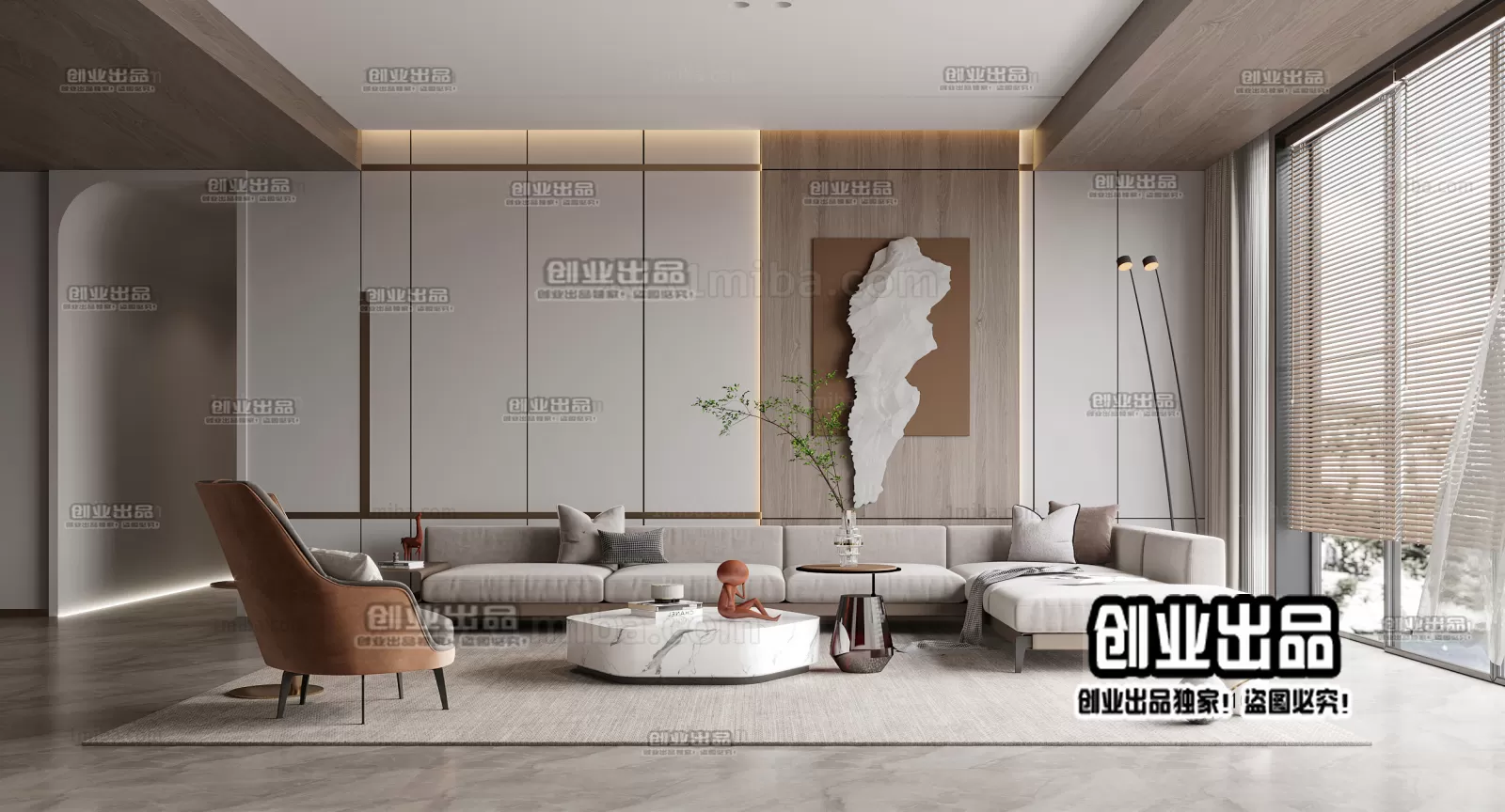 Living Room – Modern Interior Design – 3D Models – 057