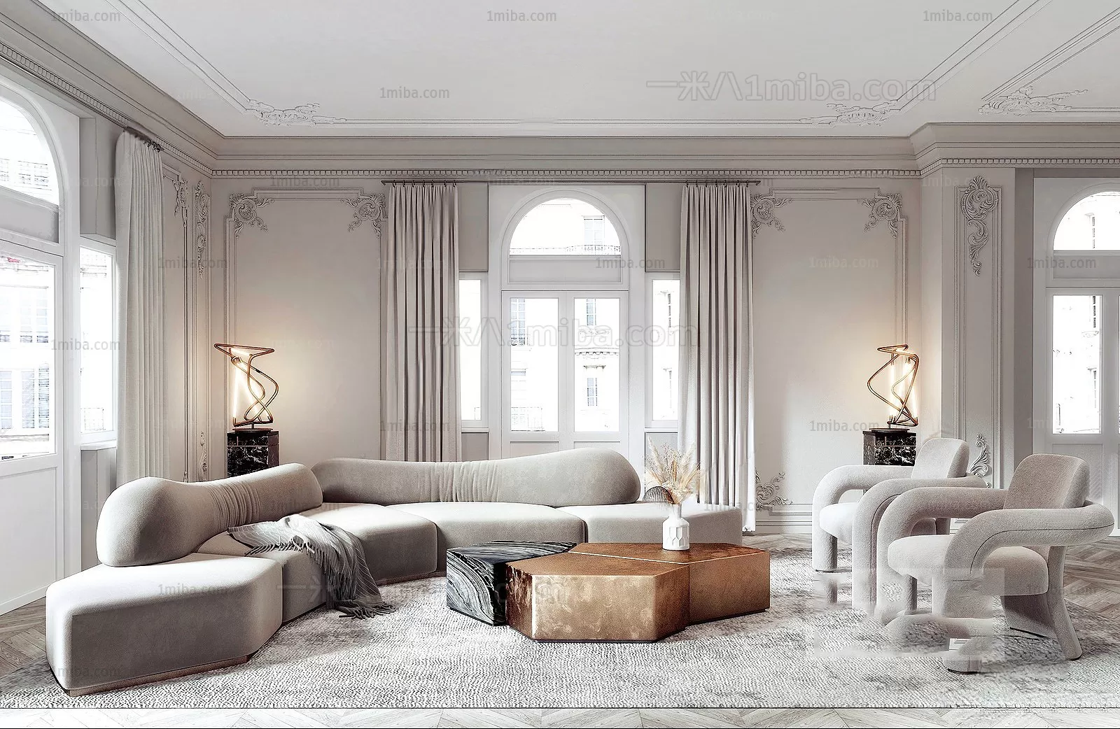 Living Room – Modern Interior Design – 3D Models – 091
