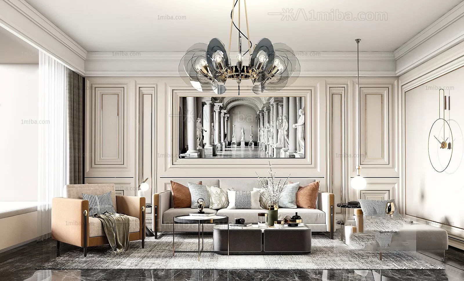 Living Room – Modern Interior Design – 3D Models – 095