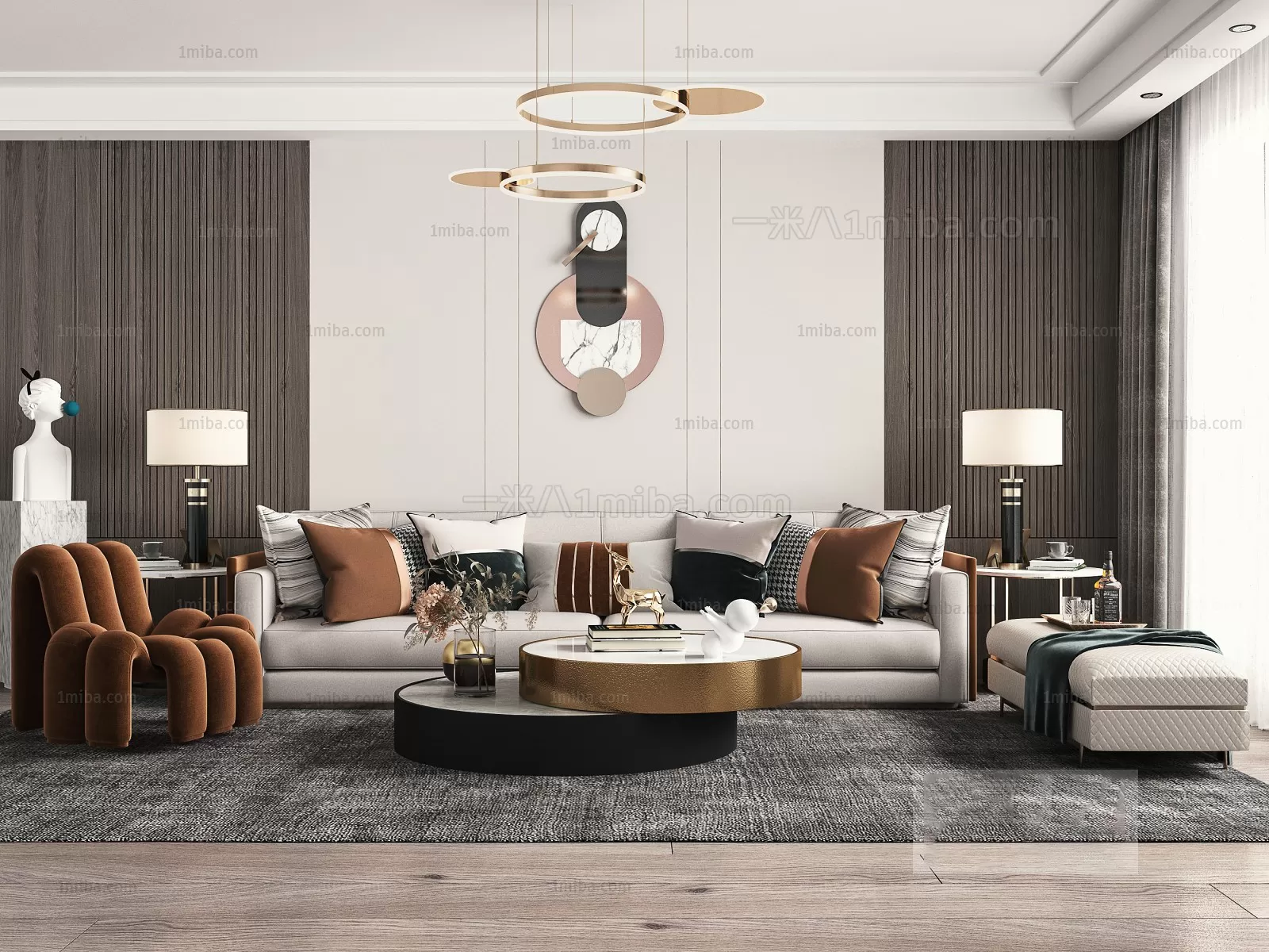 Living Room – Modern Interior Design – 3D Models – 097