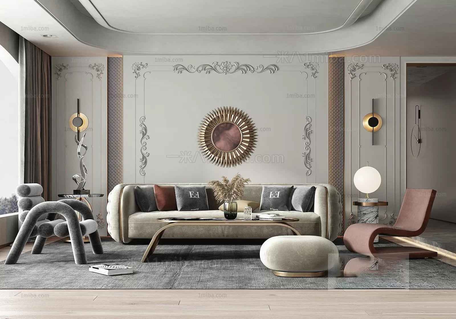 Living Room – Modern Interior Design – 3D Models – 105